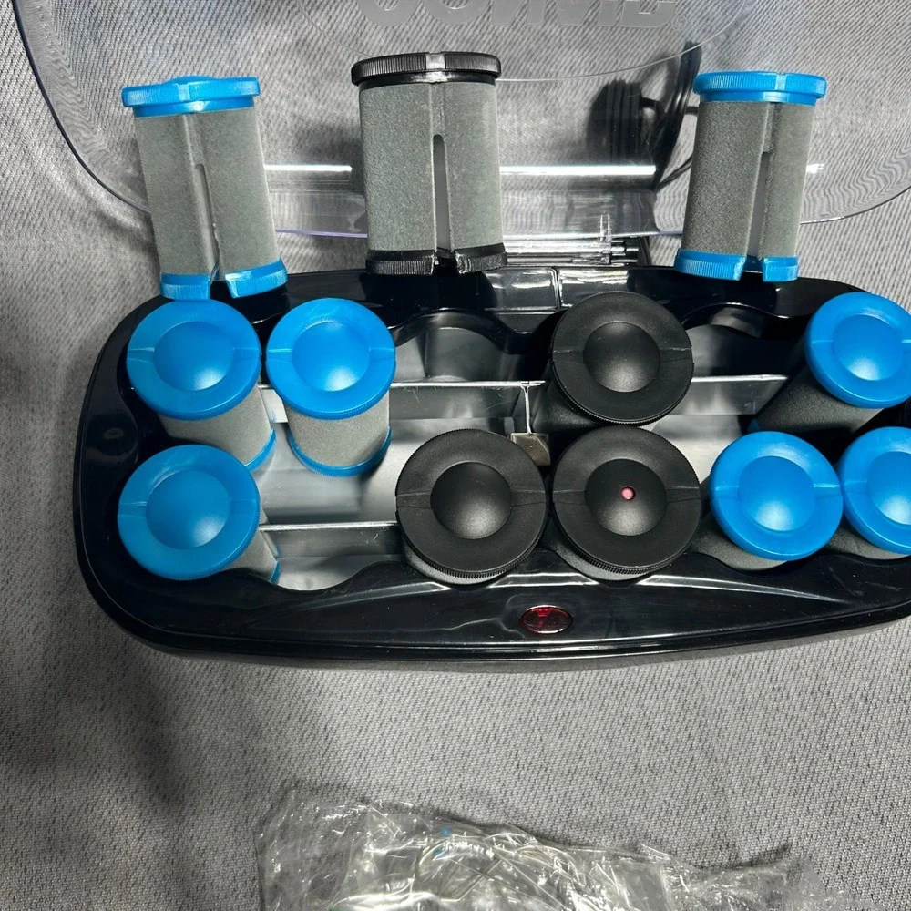 Conair Hair Setter Instant Heat 12 Rollers CHV14XR‎ Blue Black Grey